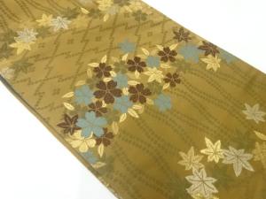 川島織物製　花模様織出し袋帯